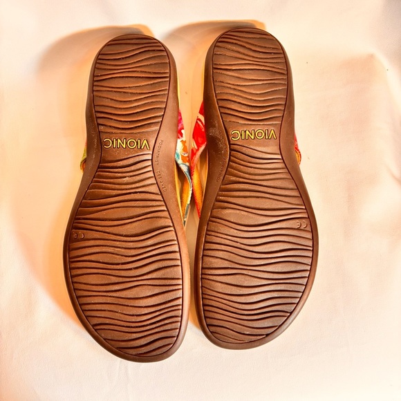 VIONIC Sz 10 Rest Bella II Floral Slip On Slides Flip Flops Orthotic Footbed - Picture 6 of 9